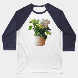 Blue Hydrangea Pot Mothers Day Baseball T-Shirt